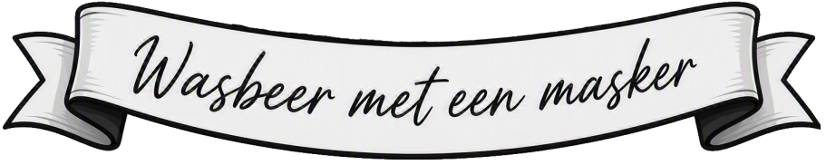 Wasbeer met een masker
